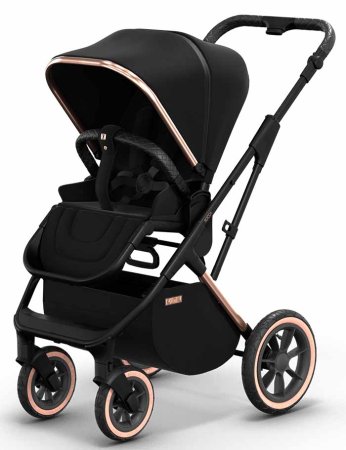 Moon Коляска 2 в 1 Style Rocca / цвет Rosegold (черный, рама розовое золото)