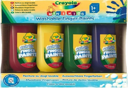 Смываемые краски для рисования пальцами 4 шт