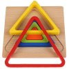 Буратино Развивающая игрушка из дерева «Радужные геометрики»