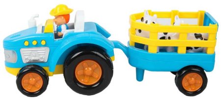Умка Каталка с фигуркой «Трактор с прицепом»