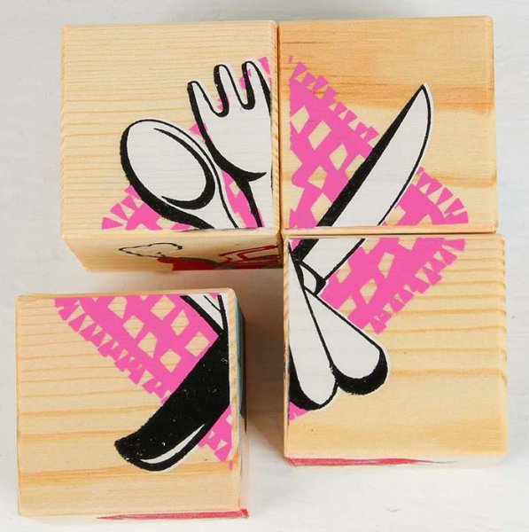 Томик Кубики "Посуда", 4 штуки