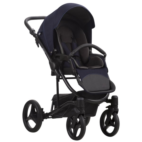 Bebetto Детская коляска 2 в 1 Torino TEX Цвет / 04 темно-синий (ткань) / рама черная