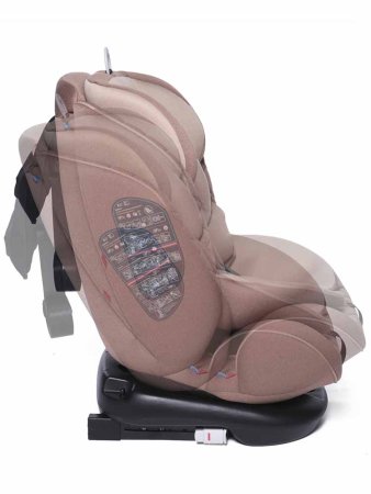 Babyсare Автокресло "Shelter", 0-36 кг (0-12лет), цвет / Песочно-коричневый/Бежевый (Sand Brown/Beige)