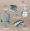 Miyoumi Набор силиконовой посуды, 5 предметов / цвет Sage (шалфей)