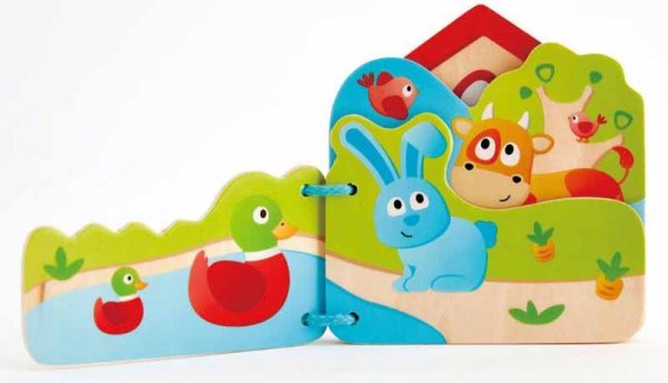 Фото товара Hape Детская книга "Ферма" 