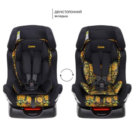 Zlatek Детское автомобильное кресло Flagman / цвет черный, желтый