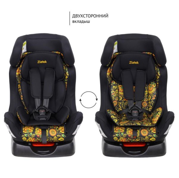 Zlatek Детское автомобильное кресло Flagman / цвет черный, желтый