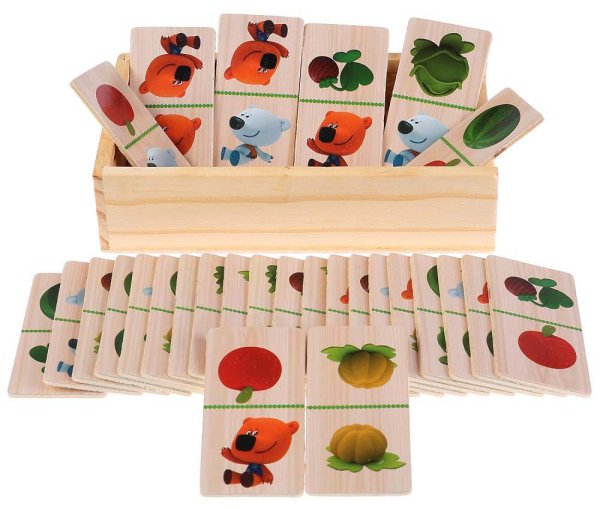 Буратино Деревянное домино «Ми-ми-мишки»