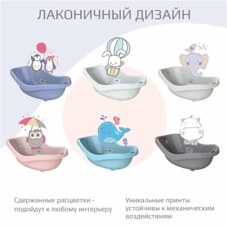 Ванночка Kidwick Дони с термометром (210506 фиолет/т.фиолет)