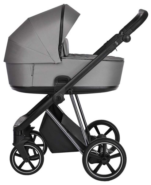 Roan Коляска 2 в 1 Sol Lux / цвет Cloud Grey (серый, рама никель, ручка черная)
