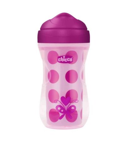 Chicco Чашка-поильник Active Cup 2 в 1, 266 мл, 14+ мес / цвет сиреневый, розовый