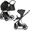 ROAN Коляска 2 в1 Sol Luxury короб + прогулка Pixel/Dark/Nickel/руч.Cappuccino/к.Cappuccino(2 места)