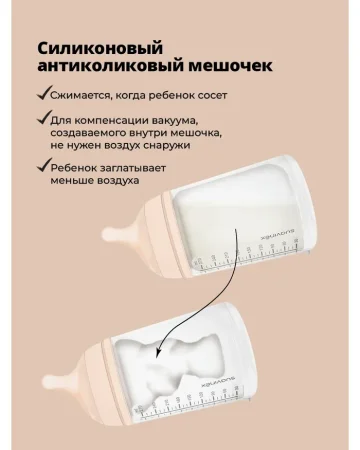 Подарочный набор ZERO.ZERO, в составе: Детская бутылочка с соской 180 мл., Соска-Пустышка. SU+ -2/2M