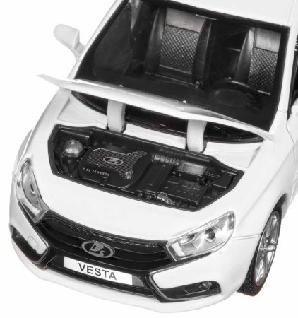 Автопанорама Металлическая лицензионная машинка Lada Vesta / цвет белый