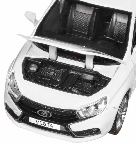 Автопанорама Металлическая лицензионная машинка Lada Vesta / цвет белый