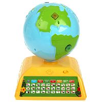 Умка Обучающая игрушка 2 в 1 Говорящий глобус с планшетом. Азбука животных / цвет желтый, голубой					
