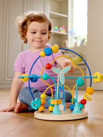 Hape Головоломка "Умняша" Галактический Лабиринт с бусинами 