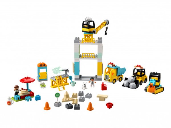 LEGO DUPLO Конструктор "Башенный кран на стройке" 123 детали