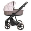 ROAN Коляска 2 в1 Sol короб + прогулка Flowers Powder/Rose gold /руч.Коричневый