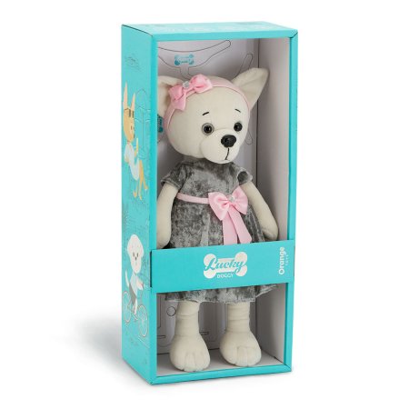 Orange Toys Мягкая игрушка Собачка Lucky Lili Благородный серый 25 см