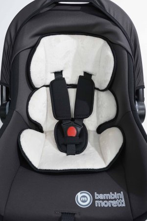 Bambini Moretti Детское автомобильное кресло BM-322 / группа 0+, Lux / цвет серый-чёрный