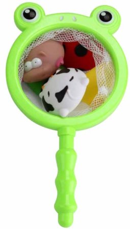 ABtoys Игрушка Веселое купание "Сачок с 5 фигурками животных"