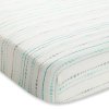 Aden&Anais Пеленка-простынь на резинке из бамбука Crib Sheet - Azure Beads / цвет белый