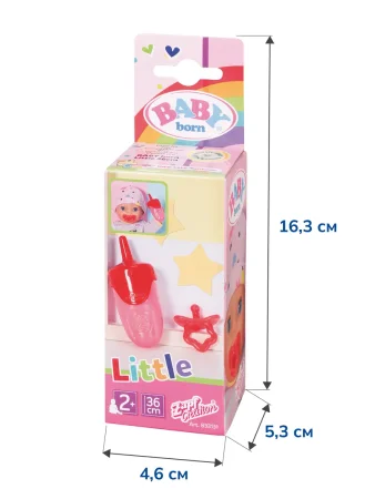 БЕБИ борн. Бутылочка и соска для кукол 36 см., красная. BABY born