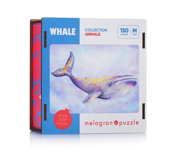 Пазл деревянный Melograno Collection Animals Волшебный кит 150 деталей