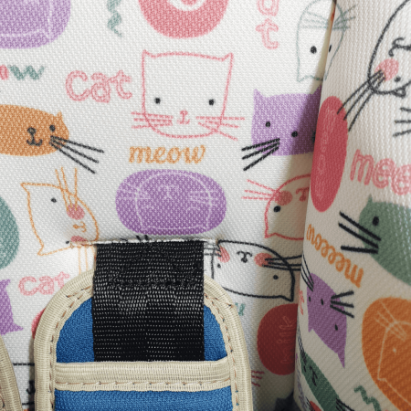 Детское автомобильное кресло / BS-02 Lux Print / Бирюза-Кошки