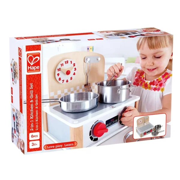 Hape Игровой набор Кухня 2 в 1 / цвет белый, бежевый