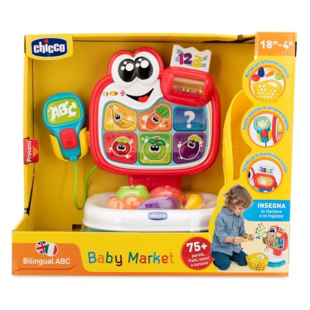 Chicco Двуязычная игрушка Говорящий магазин Baby Market / цвет красный, белый