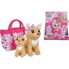 Chi-chi love плюшевые собачки счастливая семья 2 собачки в сумочке simba