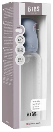 Bibs Бутылочка для кормления с силиконовой соской Baby Blue, 270 мл
