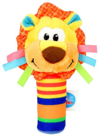 Умка Текстильная погремушка-пищалка «Лев»