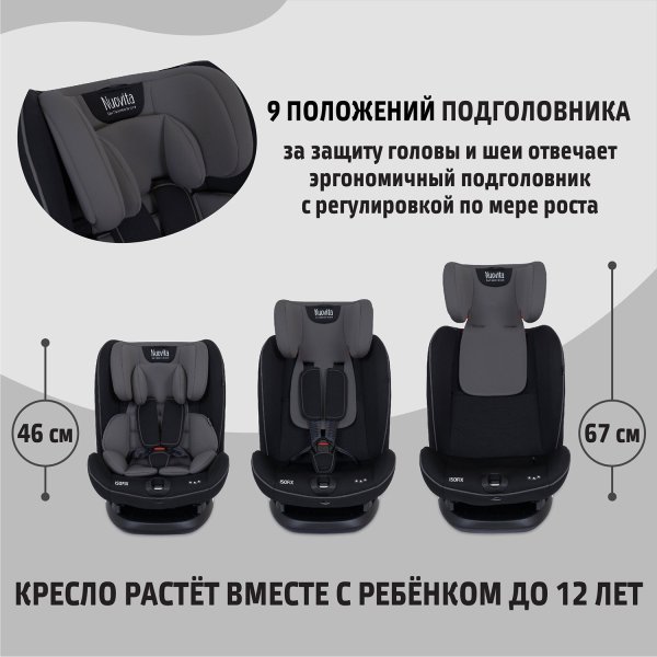 Nuovita Автокресло Maczione N123i-2 Isofix / цвет Grigio scuro/Тёмно-серый