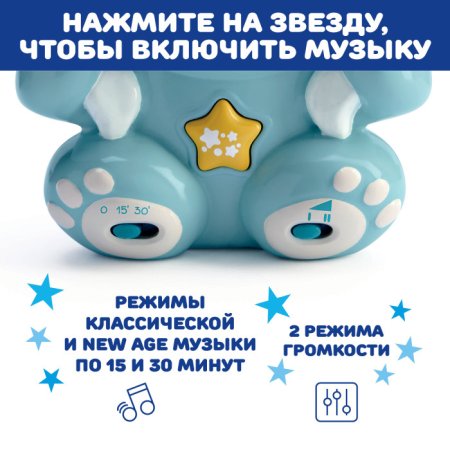 Chicco Проектор "Радужный мишка" / цвет розовый