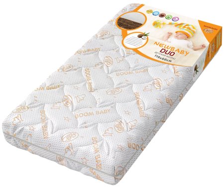 Boom Baby NB-4/Ст Матрас NewBaby Duo 119x60 стёганый трикотаж