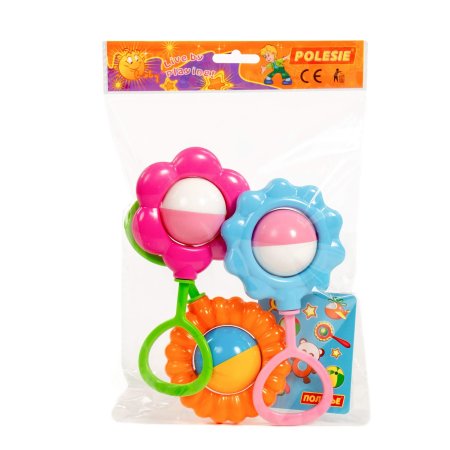 Полесье Набор погремушек Цветочек, 3 штуки / разноцветный