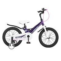 Maxiscoo Детский Двухколесный Велосипед, серия Space (2021), Стандарт 18" / цвет фиолетовый					