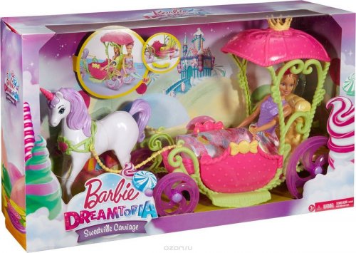 Игровой набор Barbie Конфетная карета и кукла