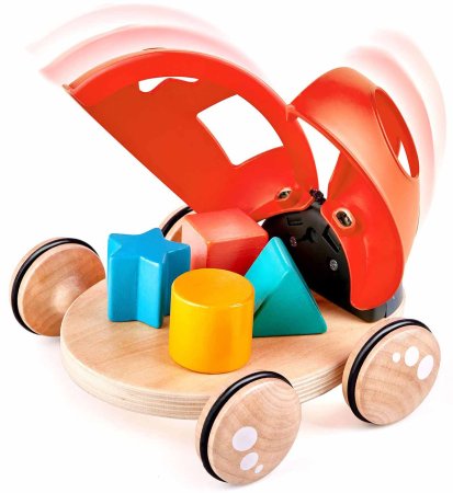 Hape Каталка - сортер "Божья коровка", 5 предметов