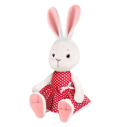 Maxitoys Luxury Мягкая игрушка Крольчиха Молли в Красном Платье, 20 см / цвет белый, красный