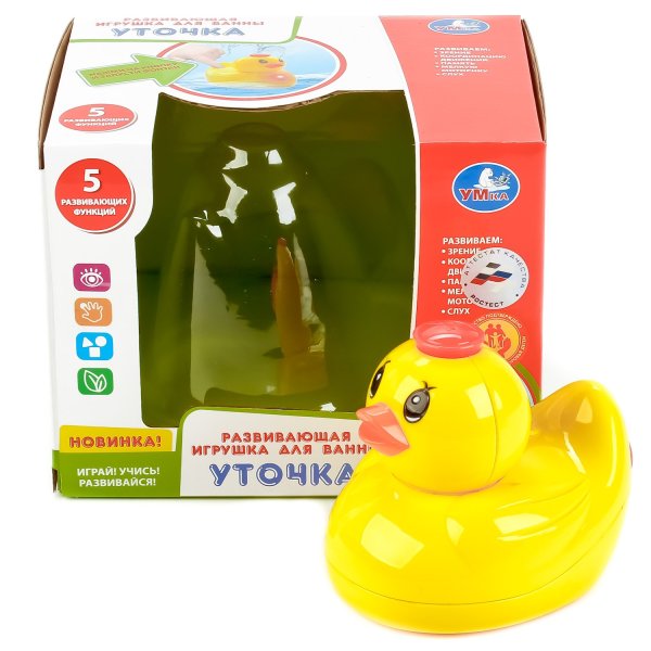 Умка Развивающая игрушка для ванны Уточка 251533 / цвет желтый