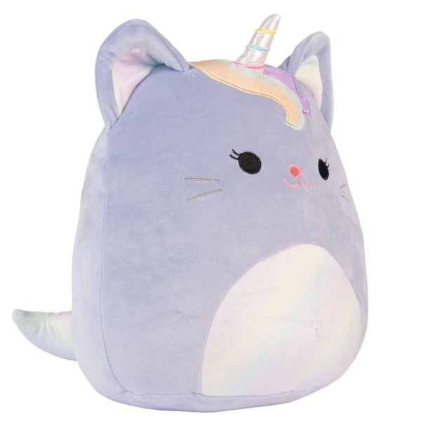 Squishmallows Игрушка мягкая "Кошка-единорожка Кларисса" Сквишмэллоус 30 см