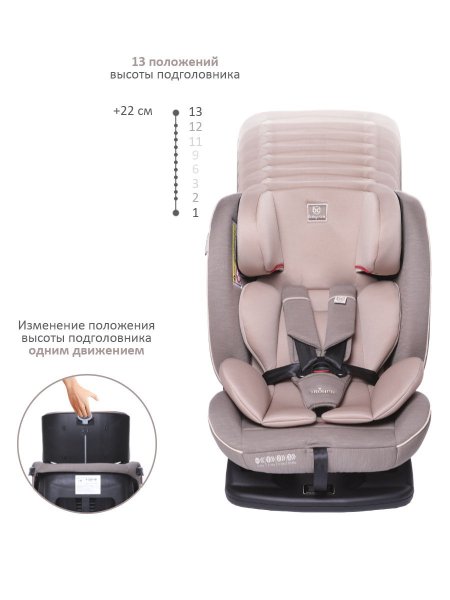 Babyсare Детское автокресло Troner гр 0+/I/II/III, 0-36, (0-12лет), цвет / Песочно-коричневый-бежевый (Sand Brown-Beig)