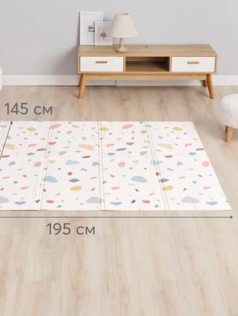 Happy baby Складной развив.коврик Soft Floor (Софт Флур)331902 new, terrazzo/ цвет беж,роз.гол