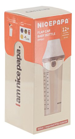 Nice Papa Бутылочка антиколиковая Silicone, с 12 месяцев, 300 мл / цвет Brown (коричневый)