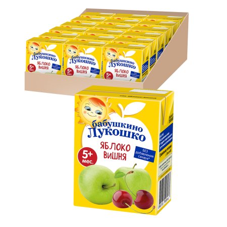 Бабушкино лукошко Сок яблоко-вишня, с 5 месяцев, 200 г
