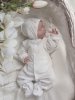 (м)01050-02002 К-кт 2 пр."Розы"(комбез+чеп.)  (р. 56-36 экрю)